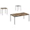 Monarch Specialties Table Set, 3pcs Set, Coffee, End, Black Metal, Brown Reclaimed Laminate, Contemporary, Modern I 7893P - alternate 1